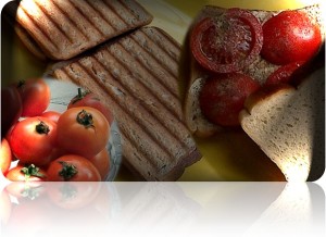 Steps for making grilled tomato sandwich explained