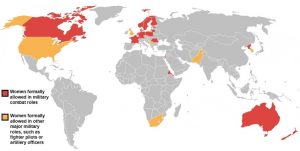 Global map shows women in defense forces